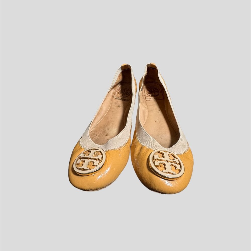 Tory Burch caroline patent leather ballerina flats shoes